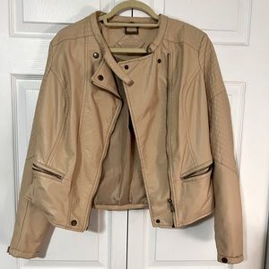Blush Leather Jacket! Size XL. Never worn!